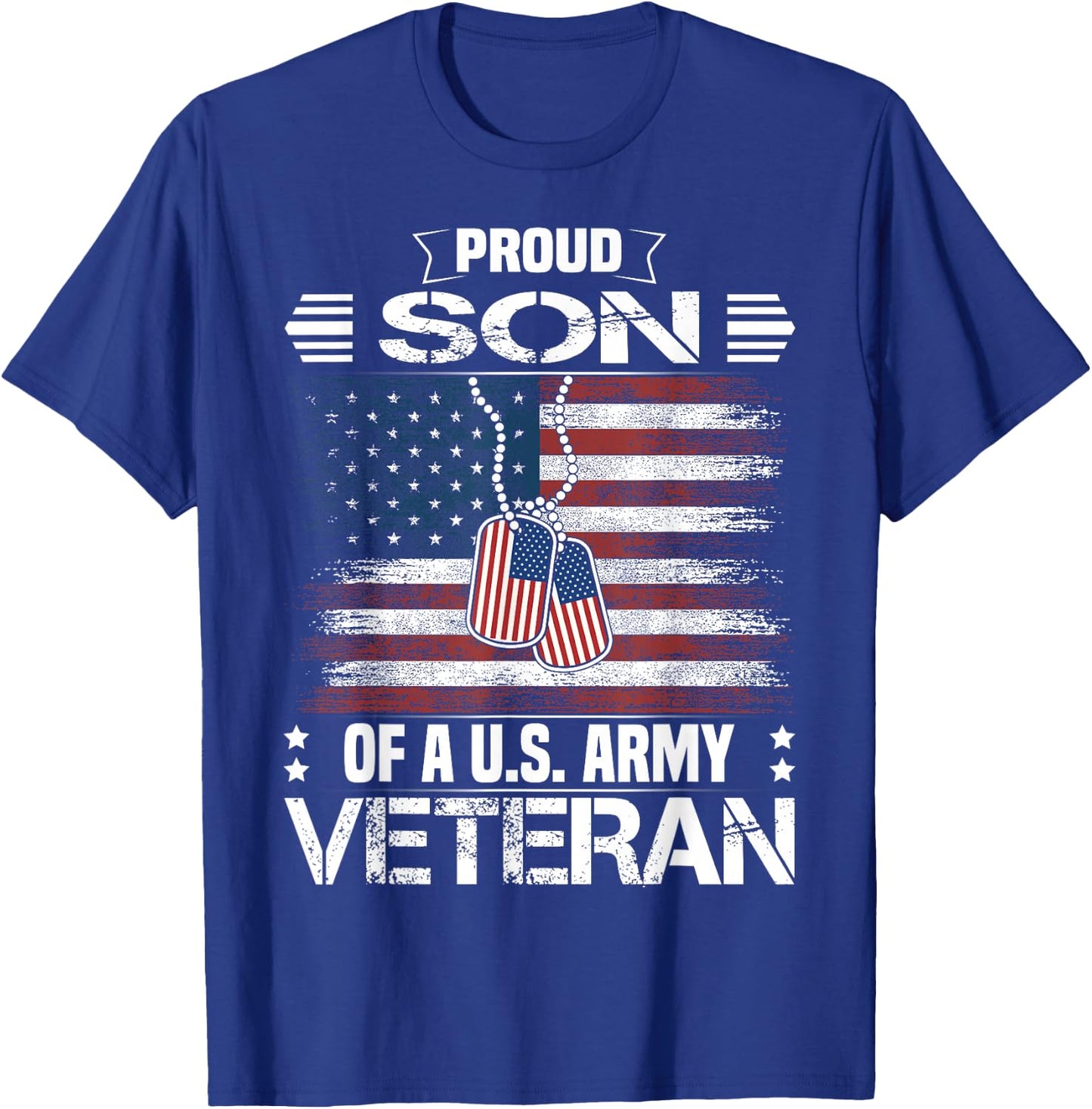 Proud Son of A US Army Veteran Day Family Matching T-Shirt - T-Shirt | Royal