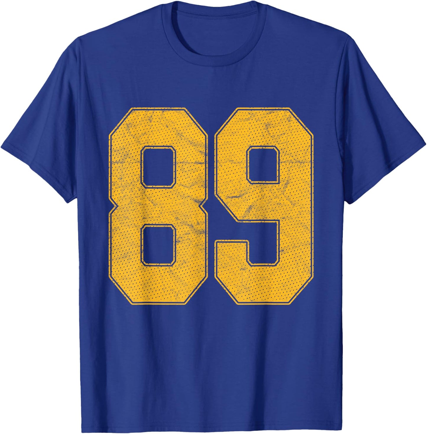 Number 89 Numbered Uniform Sports Team Jersey 89th Birthday T-Shirt - T-Shirt | Royal