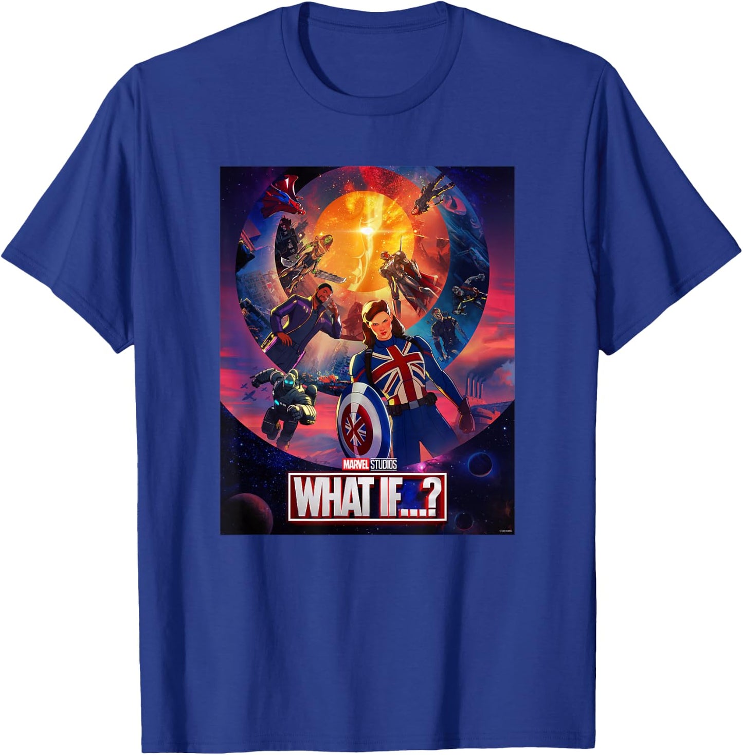 Marvel What If Character Group Poster T-Shirt - T-Shirt | Royal