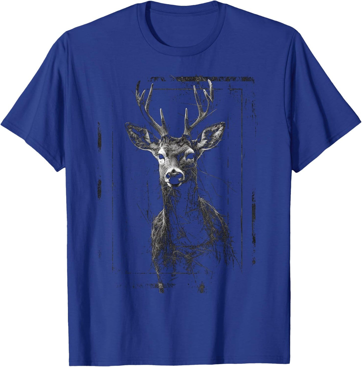 Deer Artwork Motif - Art Animal Deer T-Shirt - T-Shirt | Royal