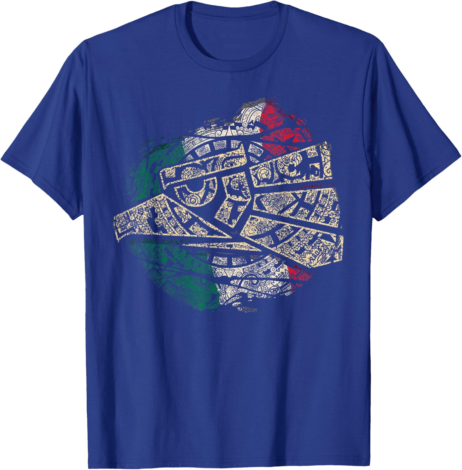 Mexico Sacred Aztec Calendar Mexican Eagle Archeological T-Shirt - T-Shirt | Royal
