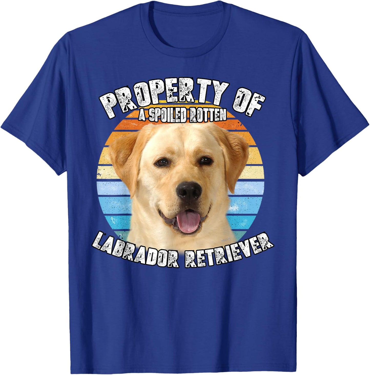 Labrador Retriever Yellow Owner Lover Retro Vintage T-Shirt - T-Shirt | Royal