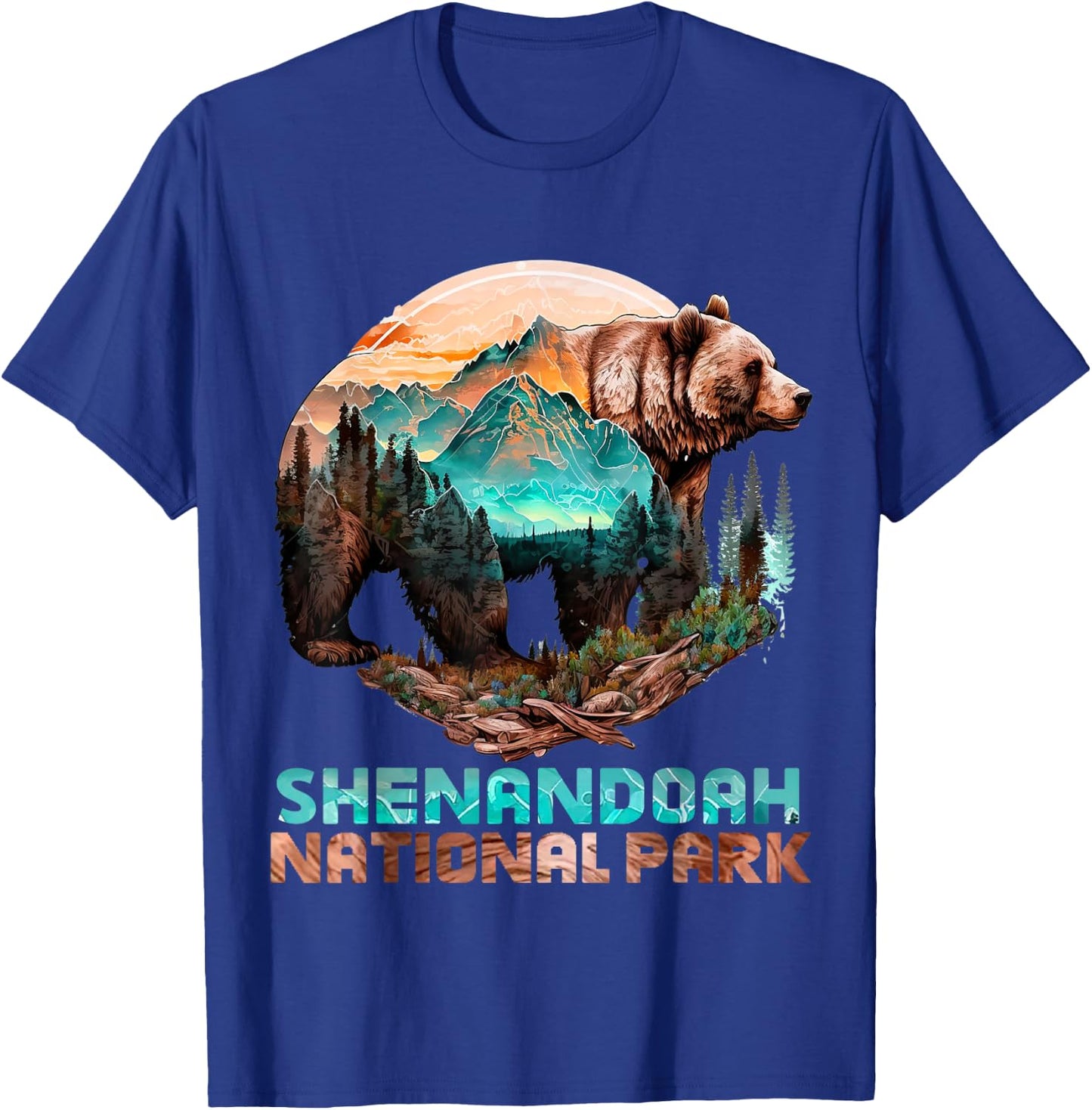 Shenandoah National Park Alaska Grizzly Bear Mountain Hike T-Shirt - T-Shirt | Royal