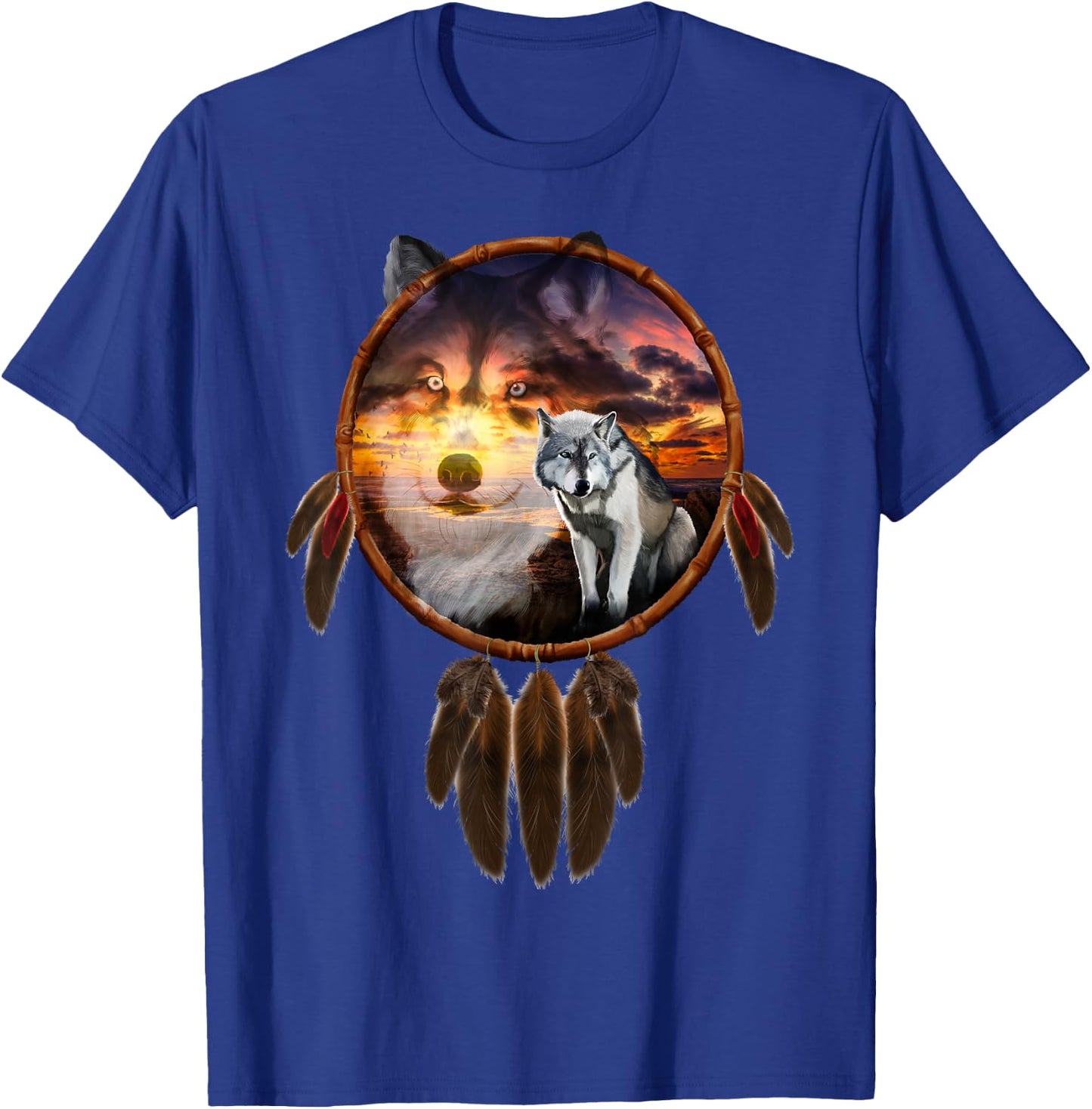 Charm Wolf Dream Catcher T-Shirt - T-Shirt | Royal
