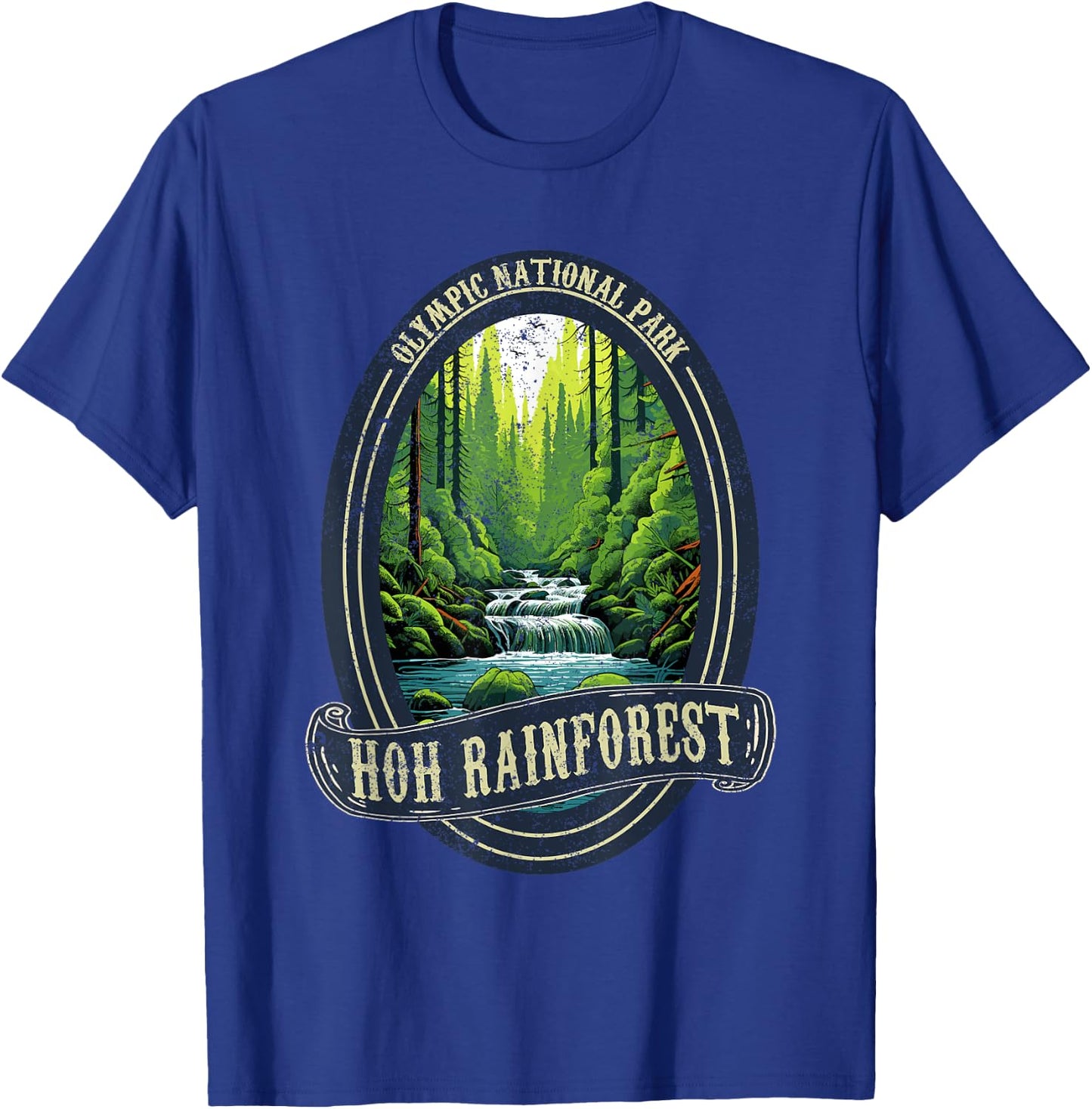 Olympic National Park Washington Hoh Rain Forest T-Shirt - T-Shirt | Royal
