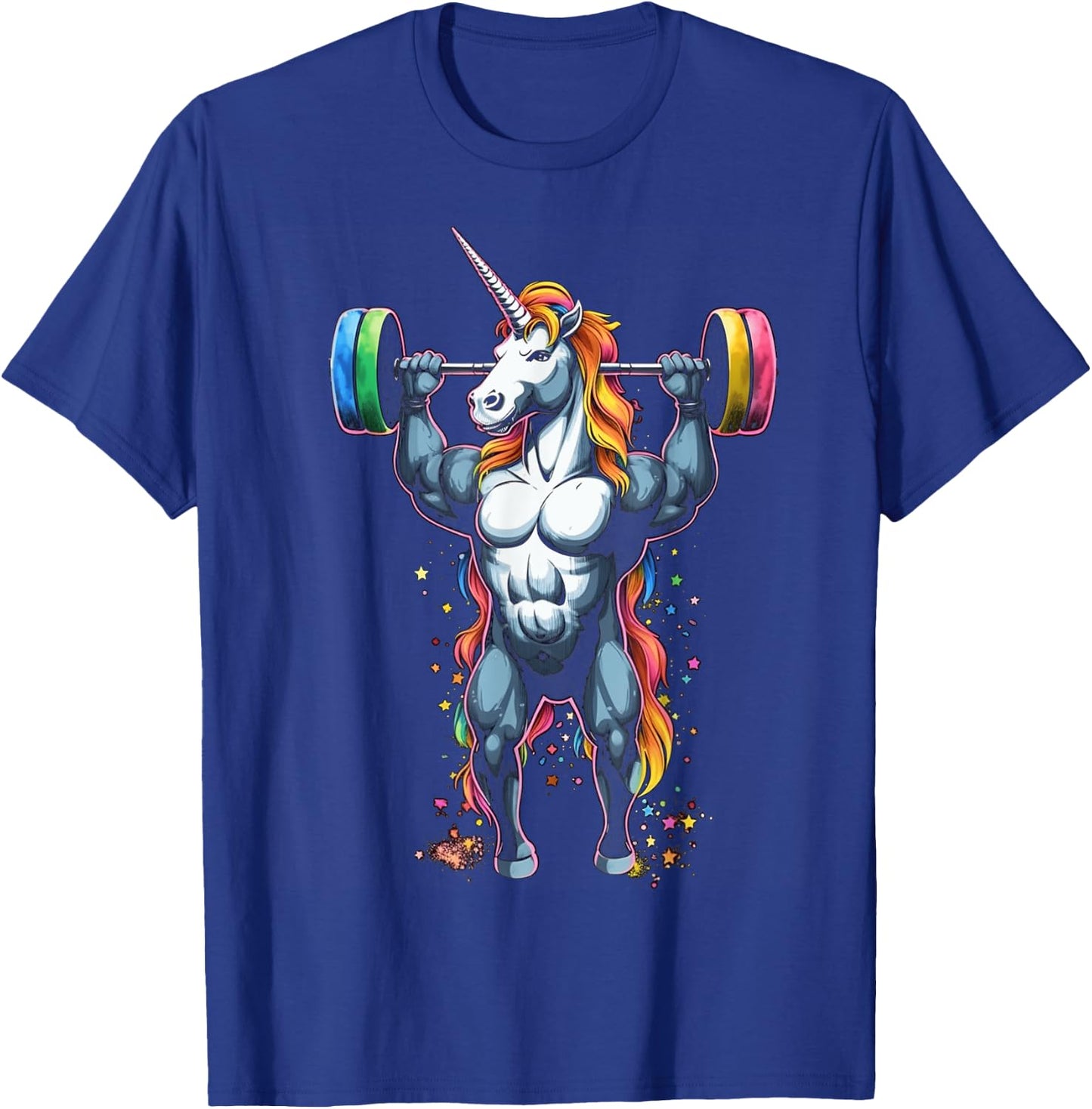 Unicorn Weightlifting Deadlift Fitness Gym T-Shirt - T-Shirt | Royal
