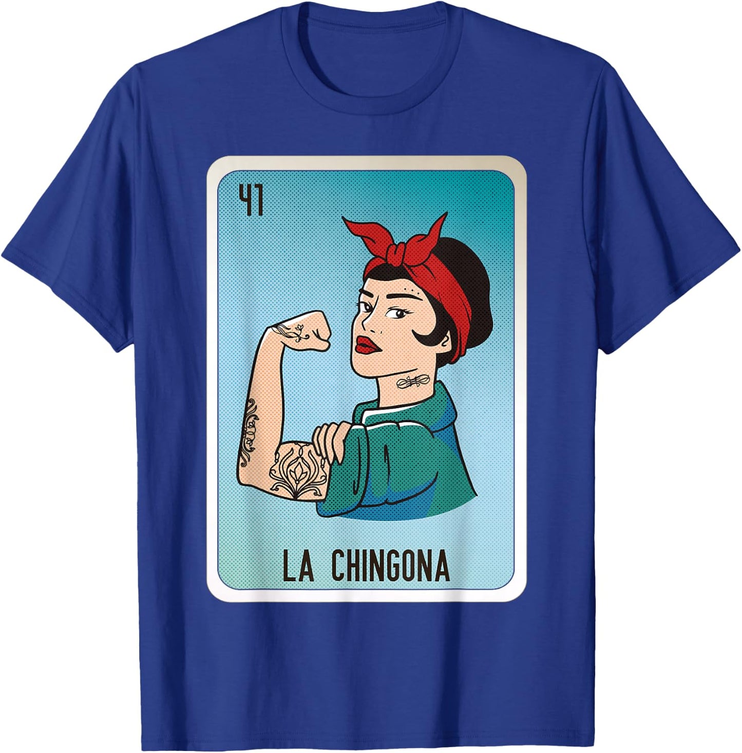 La Chingona Mexican Slang Chicano Bingo Cards T-Shirt - T-Shirt | Royal