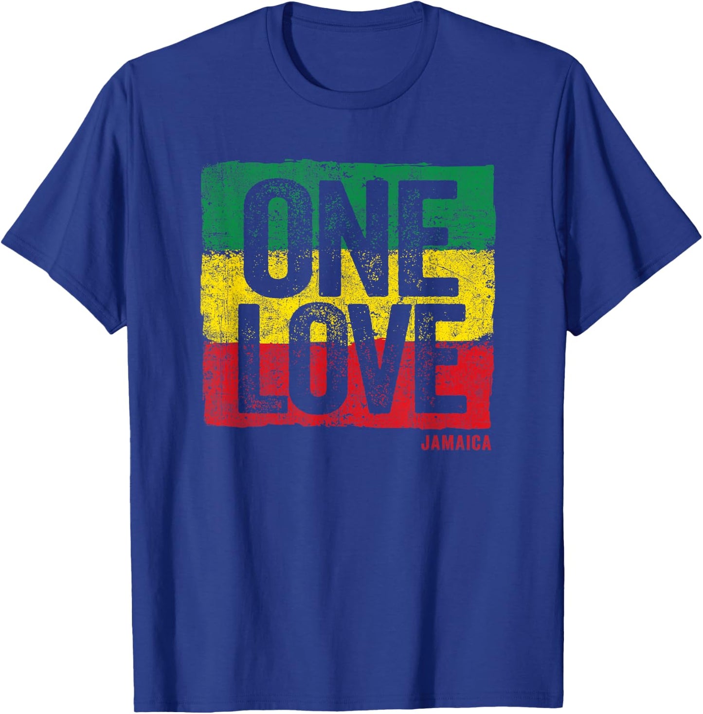 Love Jamaica Reggae Vintage Jamaican Souvenir T-Shirt - T-Shirt | Royal