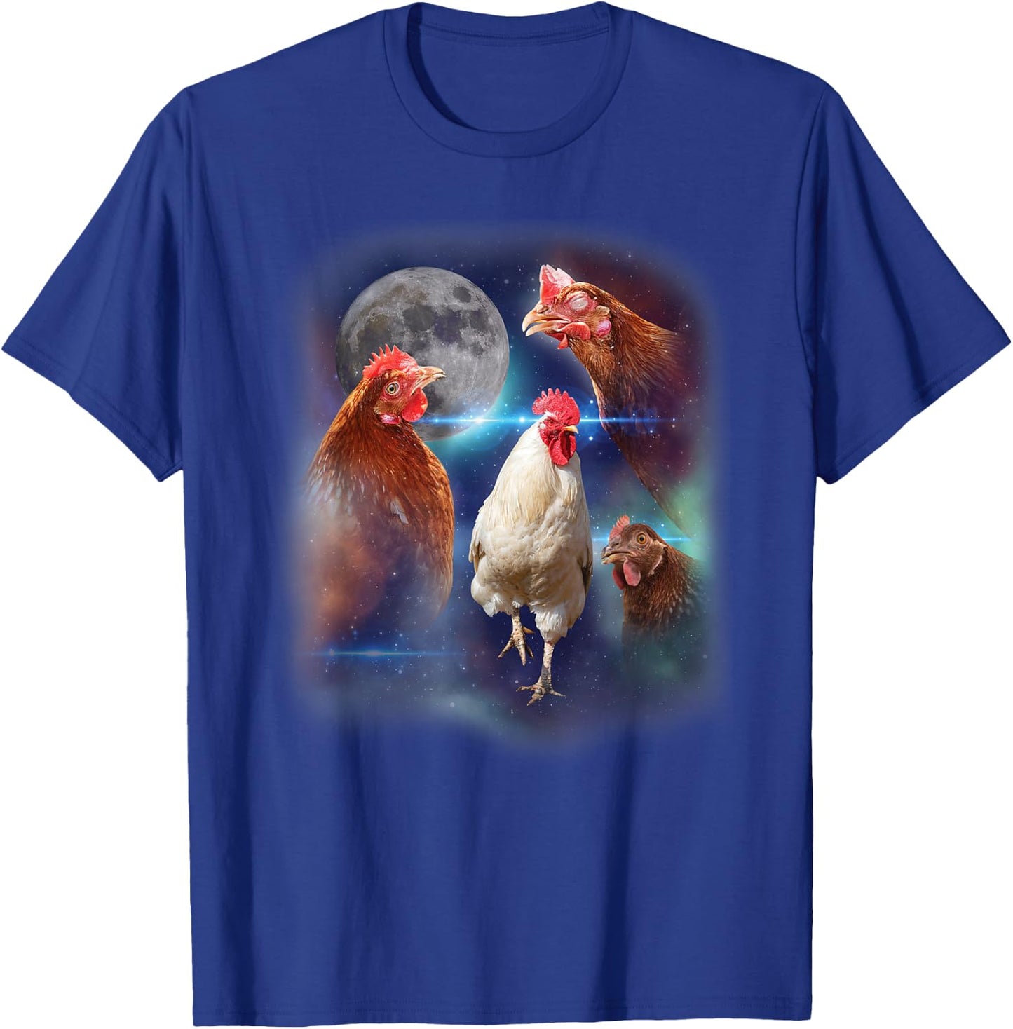 Howling at the Moon Shirt - Funny Chicken Shirt - Chicken T-Shirt - T-Shirt | Royal