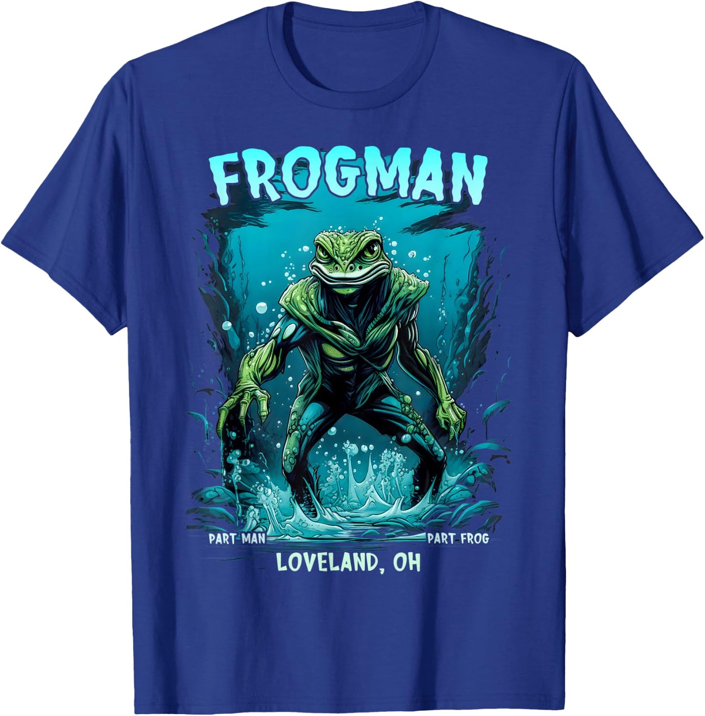 Loveland Frogman Cryptid Creature Cryptozoology T-Shirt - T-Shirt | Royal