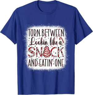 Torn Between Looking' Like A Snack And Eating' One Christmas T-Shirt - T-Shirt | Royal