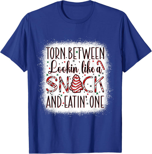 Torn Between Looking' Like A Snack And Eating' One Christmas T-Shirt - T-Shirt | Royal