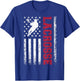 Lacrosse USA Flag Lax Shirt Men Women Boys Girls T-Shirt - T-Shirt | Royal