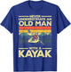 Funny Kayaking Design Grandpa Kayaker Kayak Lovers T-Shirt - T-Shirt | Royal