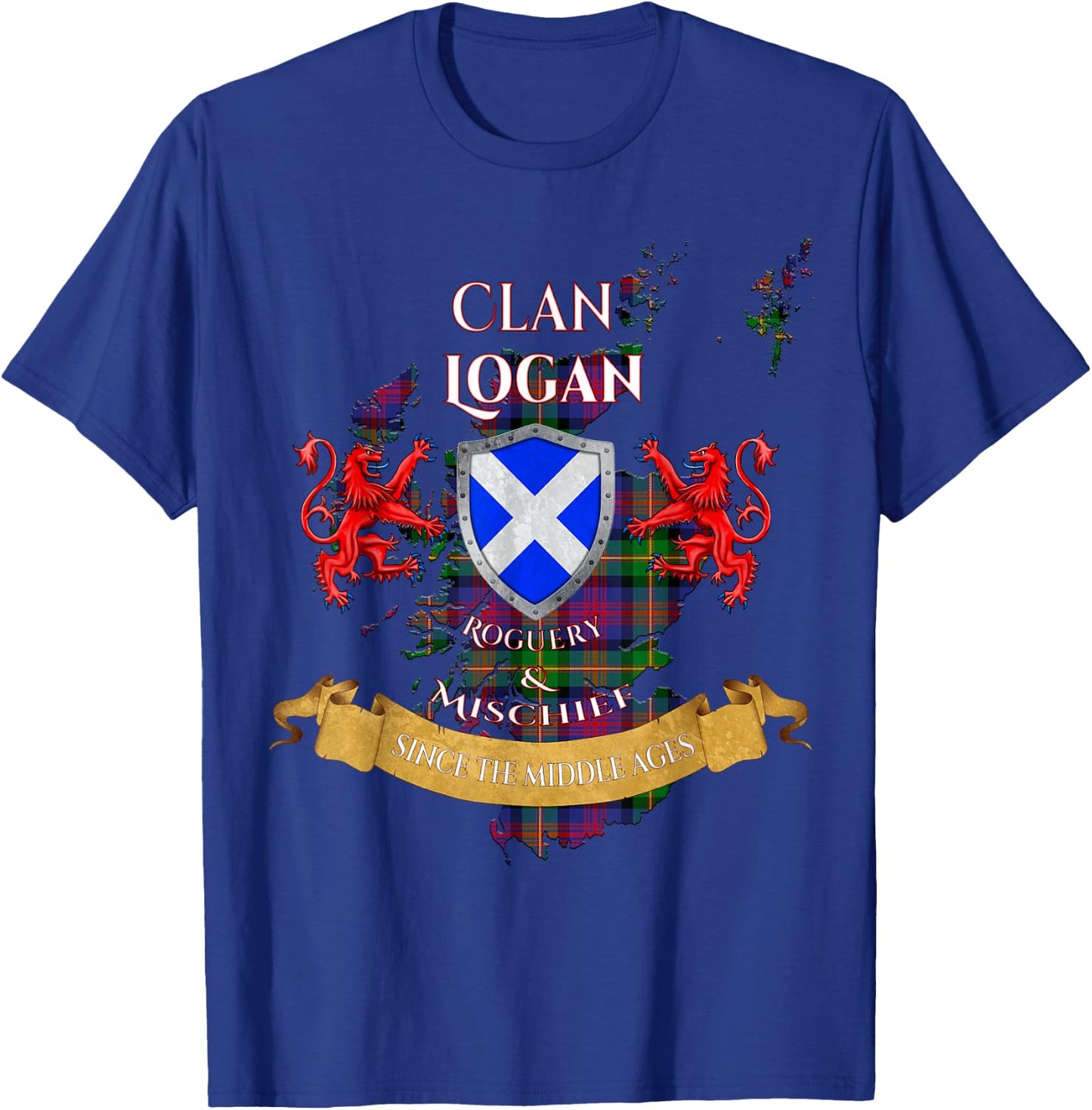 Logan Scottish Family Clan Middle Ages Mischief T-Shirt - T-Shirt | Royal