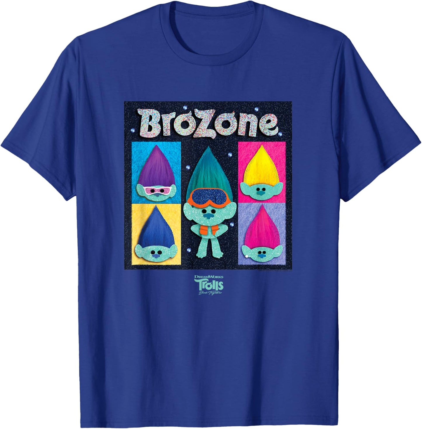 DreamWorks Trolls Band Together BroZone T-Shirt - T-Shirt | Royal