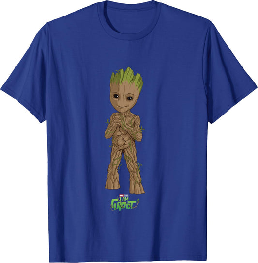 Marvel I Am Groot Super Cute Seedling Superhero Poster T-Shirt - T-Shirt | Royal