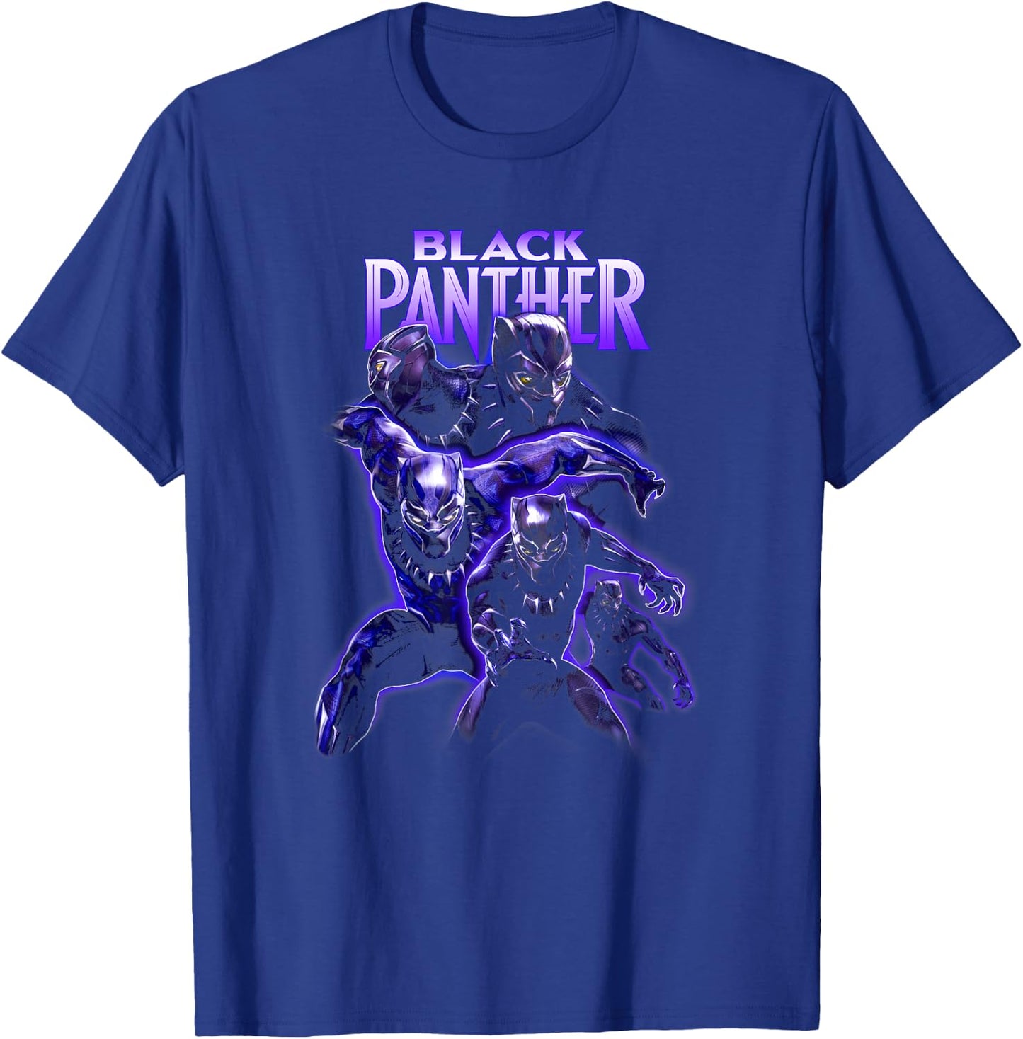 Marvel Black Panther: Wakanda Forever Purple Neon Panthers T-Shirt - T-Shirt | Royal