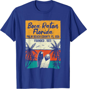 Retro Boca Raton FL Vintage Florida Men Women Kids T-Shirt - T-Shirt | Royal