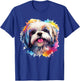 Shih-Tzu Portrait | Portrait Colour Artwork T-Shirt - T-Shirt | Royal