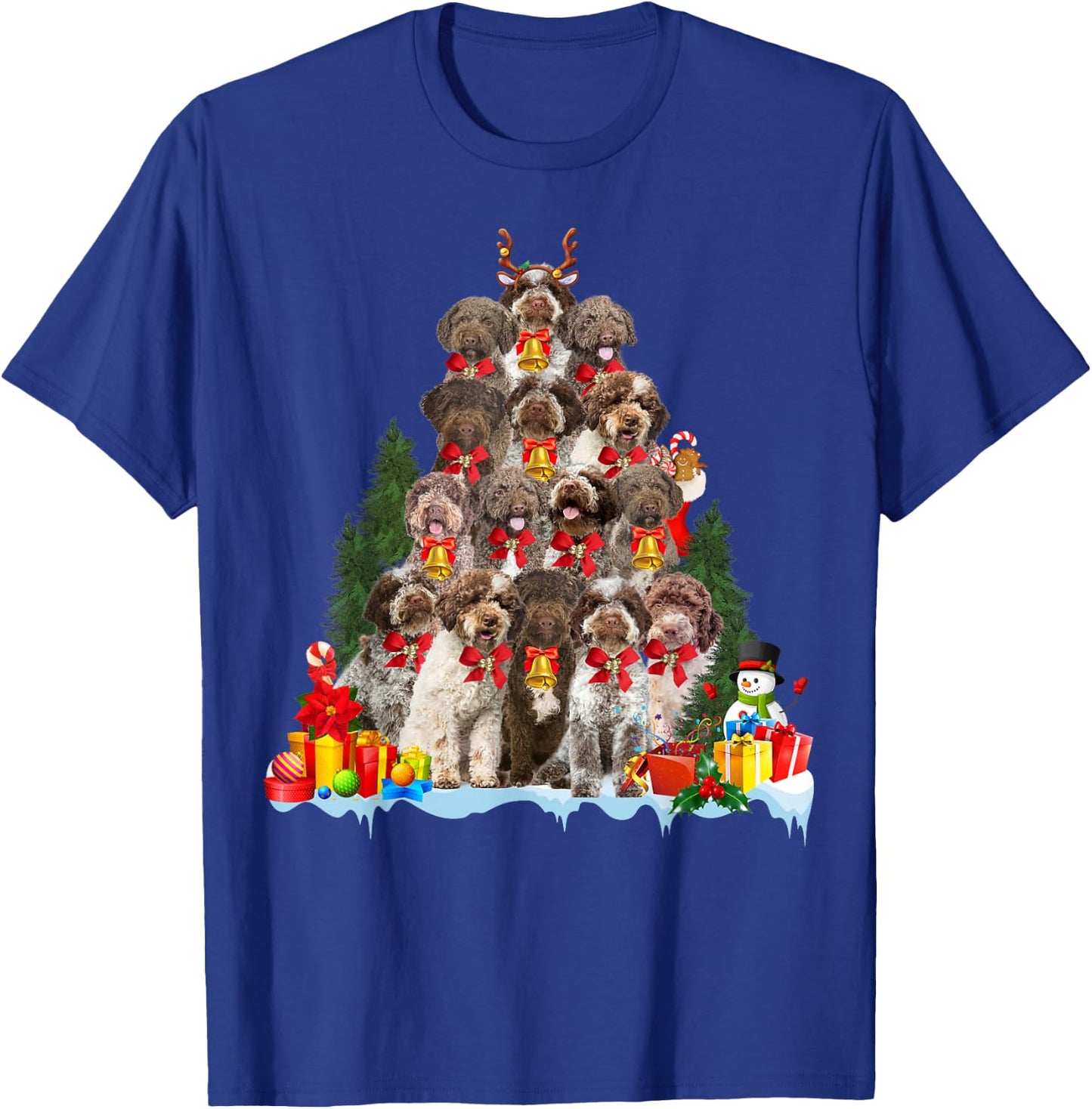 Christmas Pajama Lagotto Romagnolo Xmas Tree Gifts Dog Lover Women Kids T-Shirt - T-Shirt | Royal
