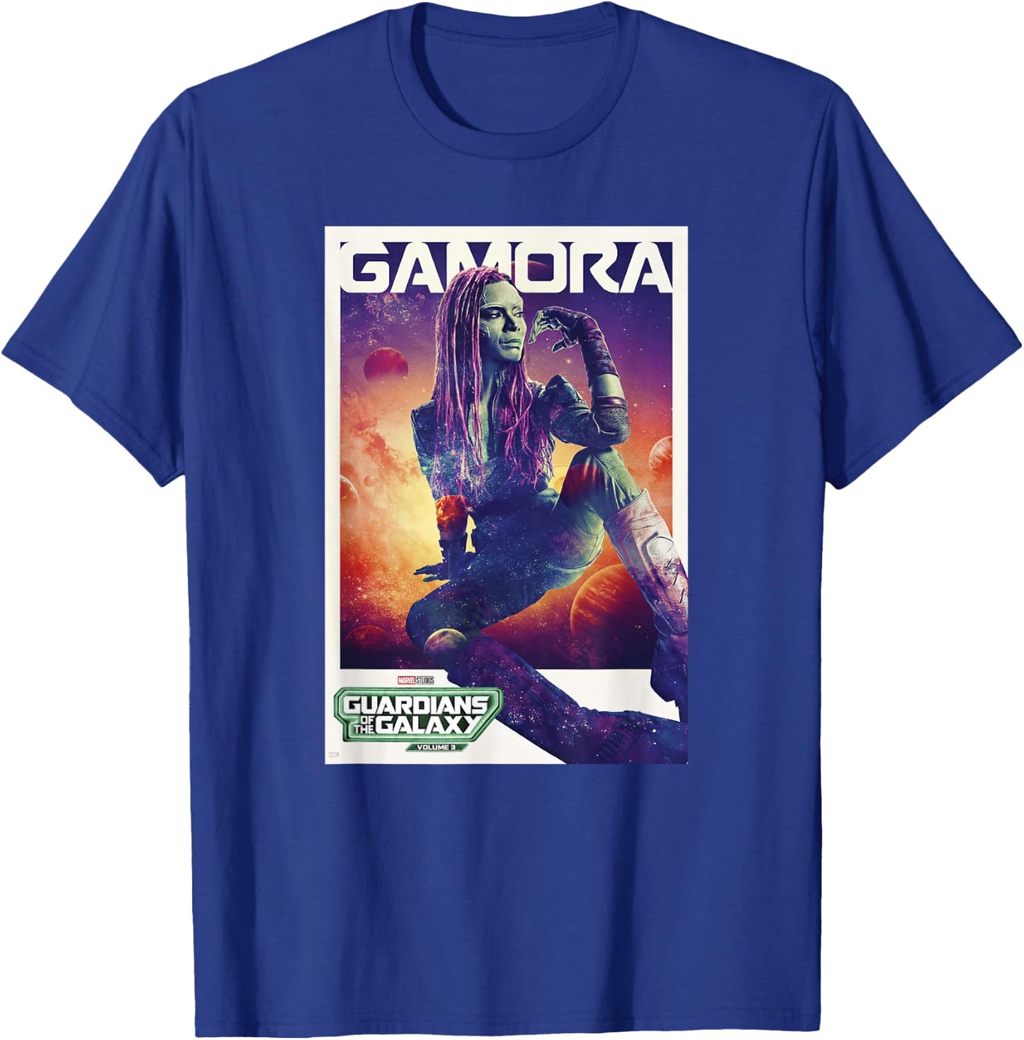 Marvel Guardians of the Galaxy Vol. 3 Gamora Solo Poster T-Shirt - T-Shirt | Royal