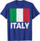 Vintage Italy Flag Italia Pride Italian Family Italiano T-Shirt - T-Shirt | Royal