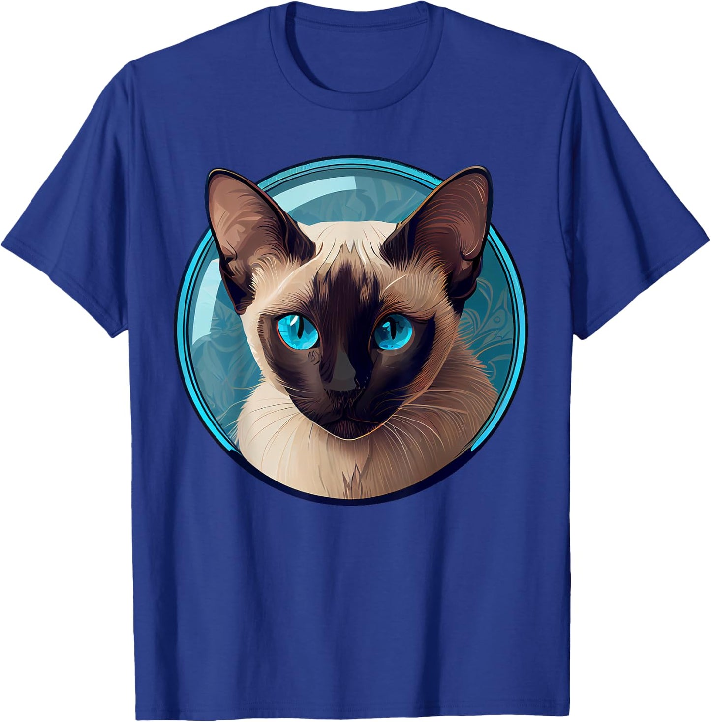 Siamese Cat | Blue-Eyed Siamese Sealing Point Men Women T-Shirt - T-Shirt | Royal