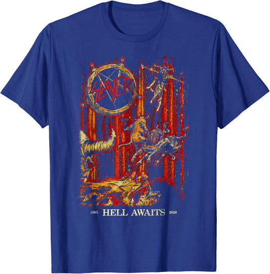Slayer - Hell Awaits Anniversary Cover T-Shirt - T-Shirt | Royal