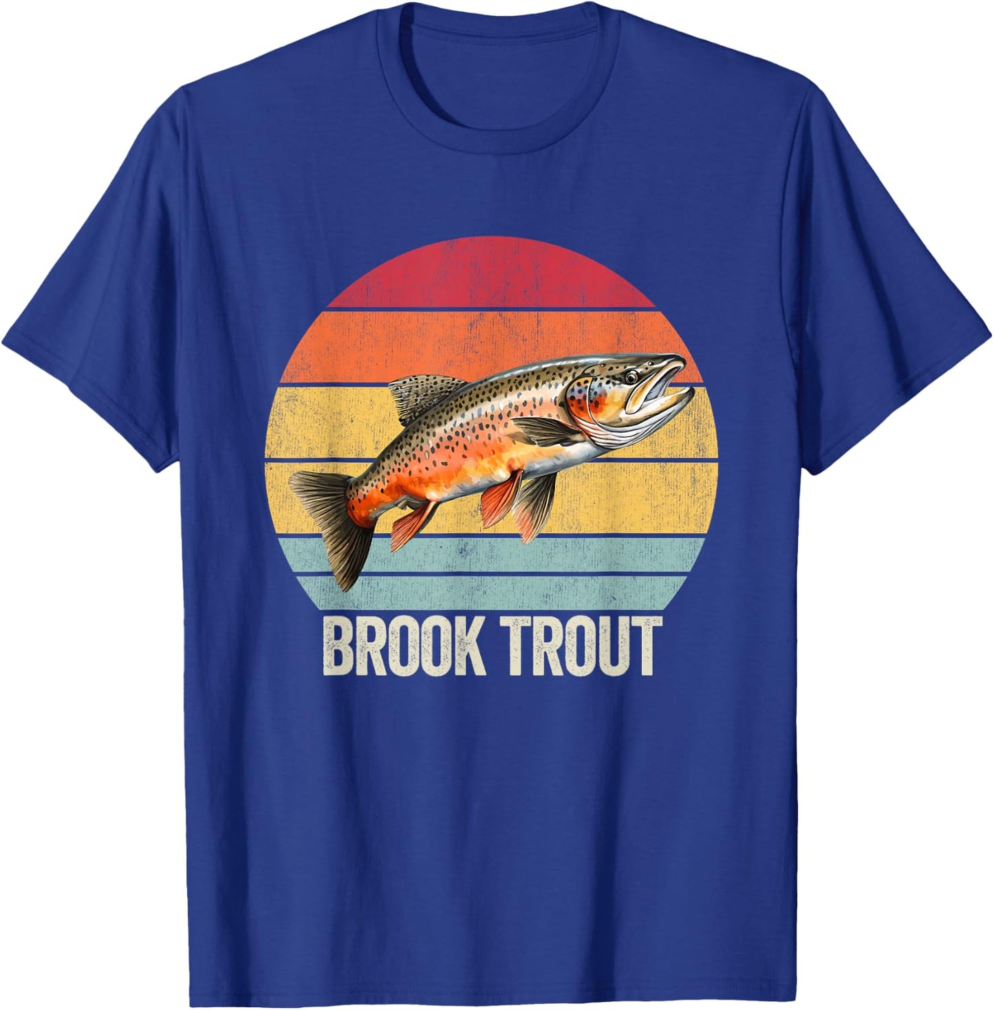 Brook Trout Vintage, Freshwater Brook Trout T-Shirt - T-Shirt | Royal