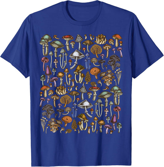Mushrooms Fun Mycology Fungi Foraging Mushroom Lovers T-Shirt - T-Shirt | Royal