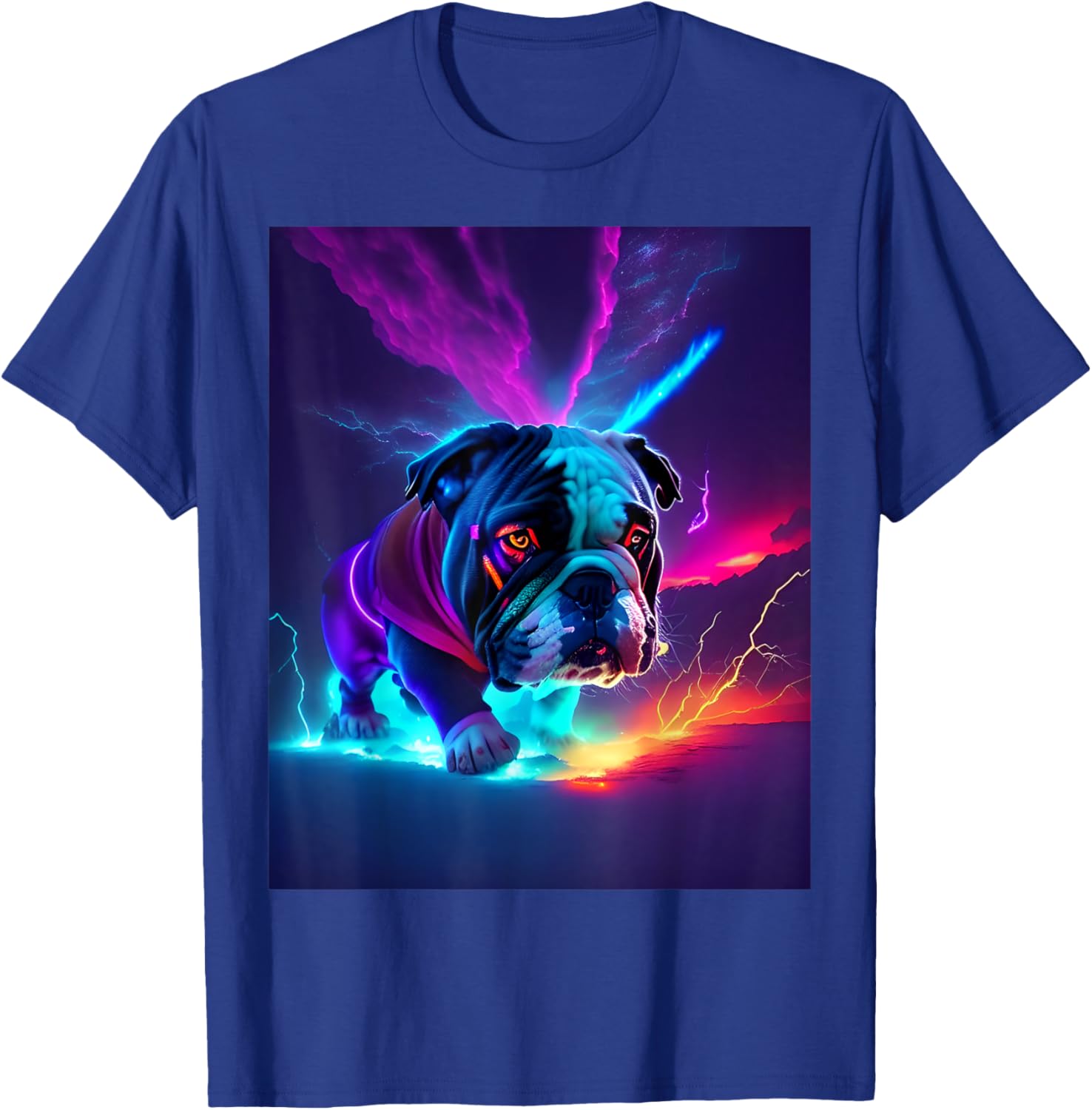 Neon Bulldog Women T-Shirt - T-Shirt | Royal