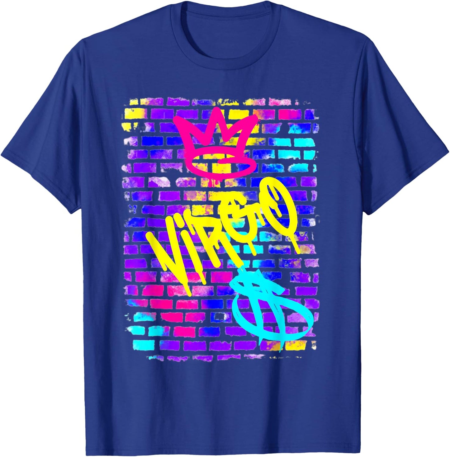 Virgo Birthday Zodiac Retro 90s Graffiti Sign Trendy Rad T-Shirt - T-Shirt | Royal