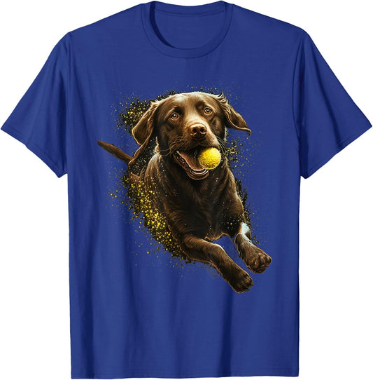 Cute brown Labrador Dog on brown Labrador Retriever Lover Women Kids T-Shirt - T-Shirt | Royal