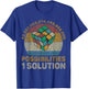 One Solution Vintage Math Speedcubing Lovers T-Shirt - T-Shirt | Royal