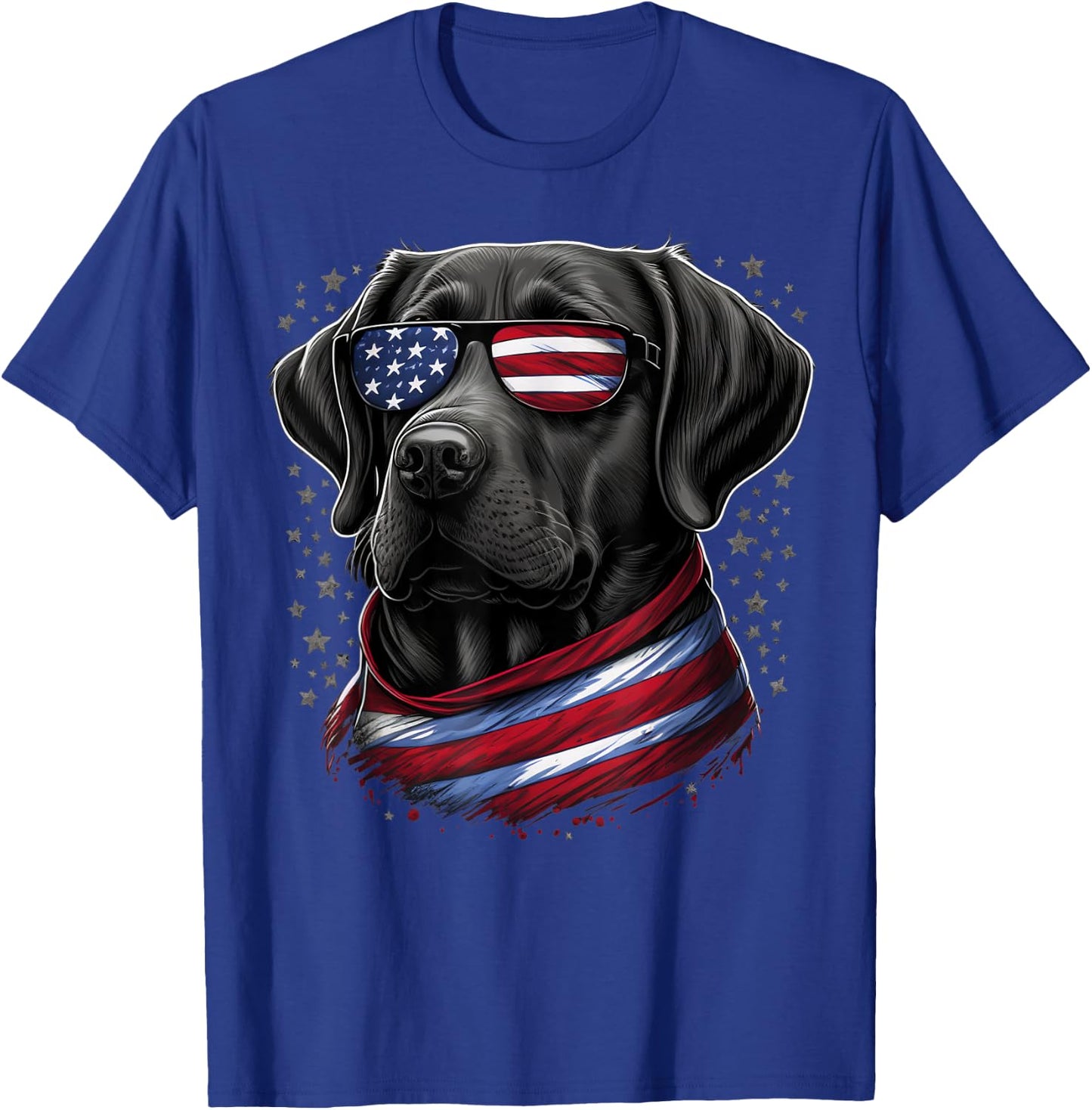 USA 4th Of July Patriotic American Labrador Retriever Kids Men T-Shirt - T-Shirt | Royal