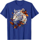 Tiger Artwork - Autumn Leaves Zoo Animal Tiger T-Shirt - T-Shirt | Royal