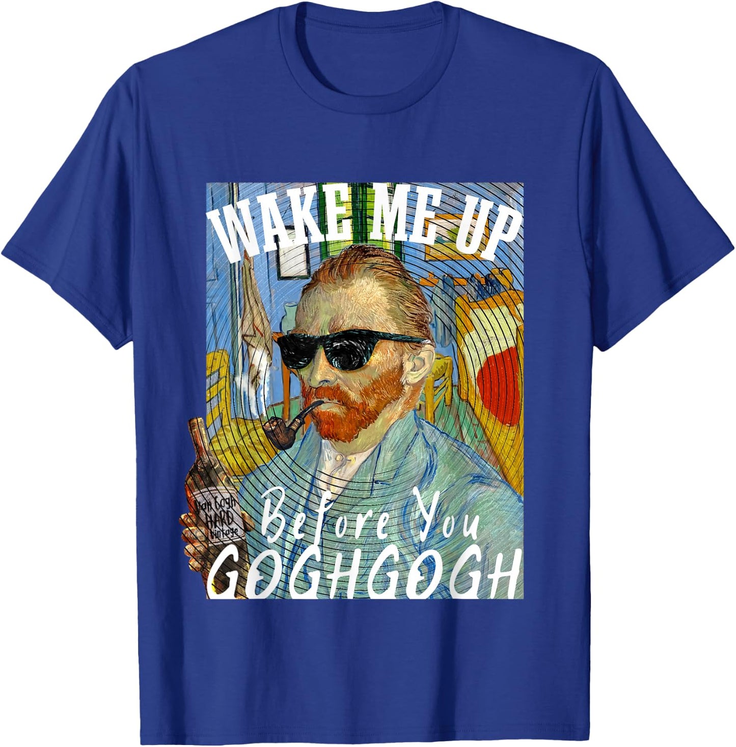 Wake Me Up Before You Gogh Gogh Funny Van Gogh Art Pun T-Shirt - T-Shirt | Royal