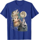 Three Opossums Moon 3 Possum Howling Funny Cursed Cult Meme Men Women T-Shirt - T-Shirt | Royal