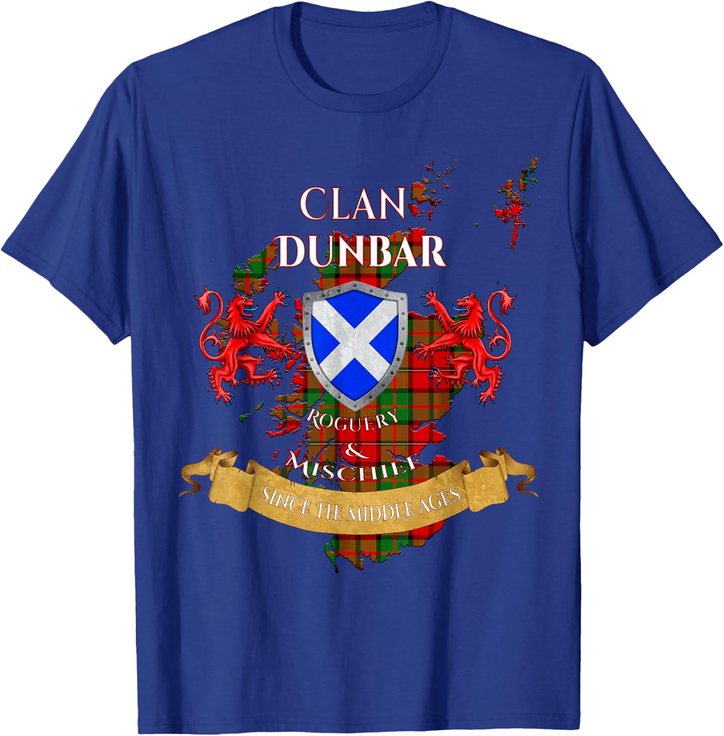 Dunbar Scottish Family Clan Middle Ages Mischief T-Shirt - T-Shirt | Royal