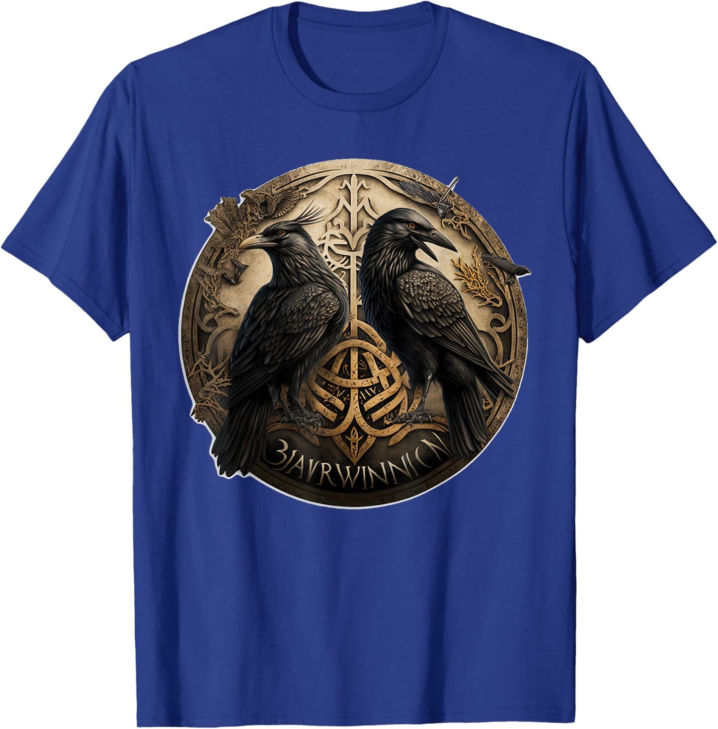 Scandinavian Odin Ravens T-Shirt - T-Shirt | Royal