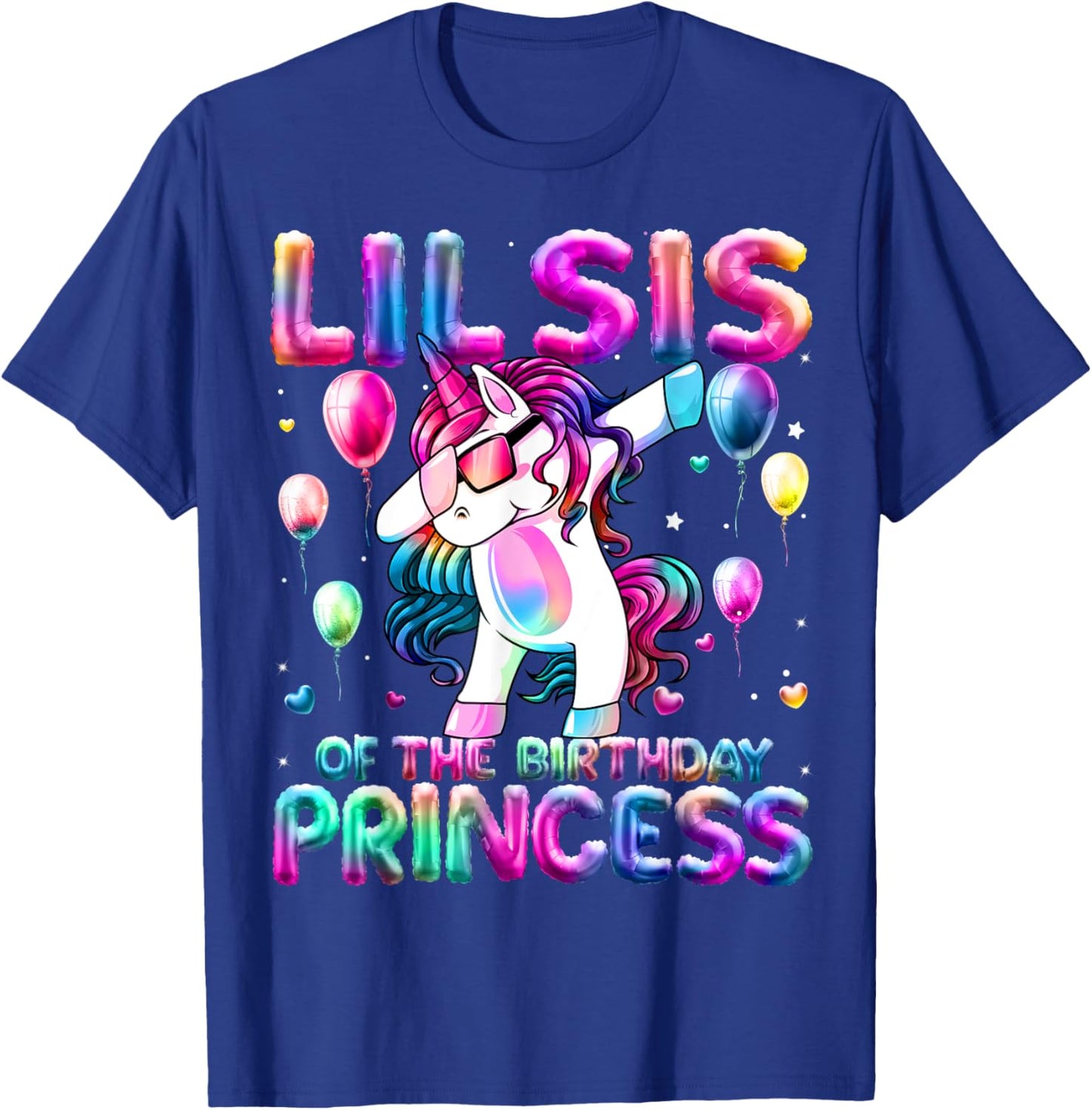 Sister of the Birthday Princess Girl Dabbing Unicorn Sister T-Shirt - T-Shirt | Royal