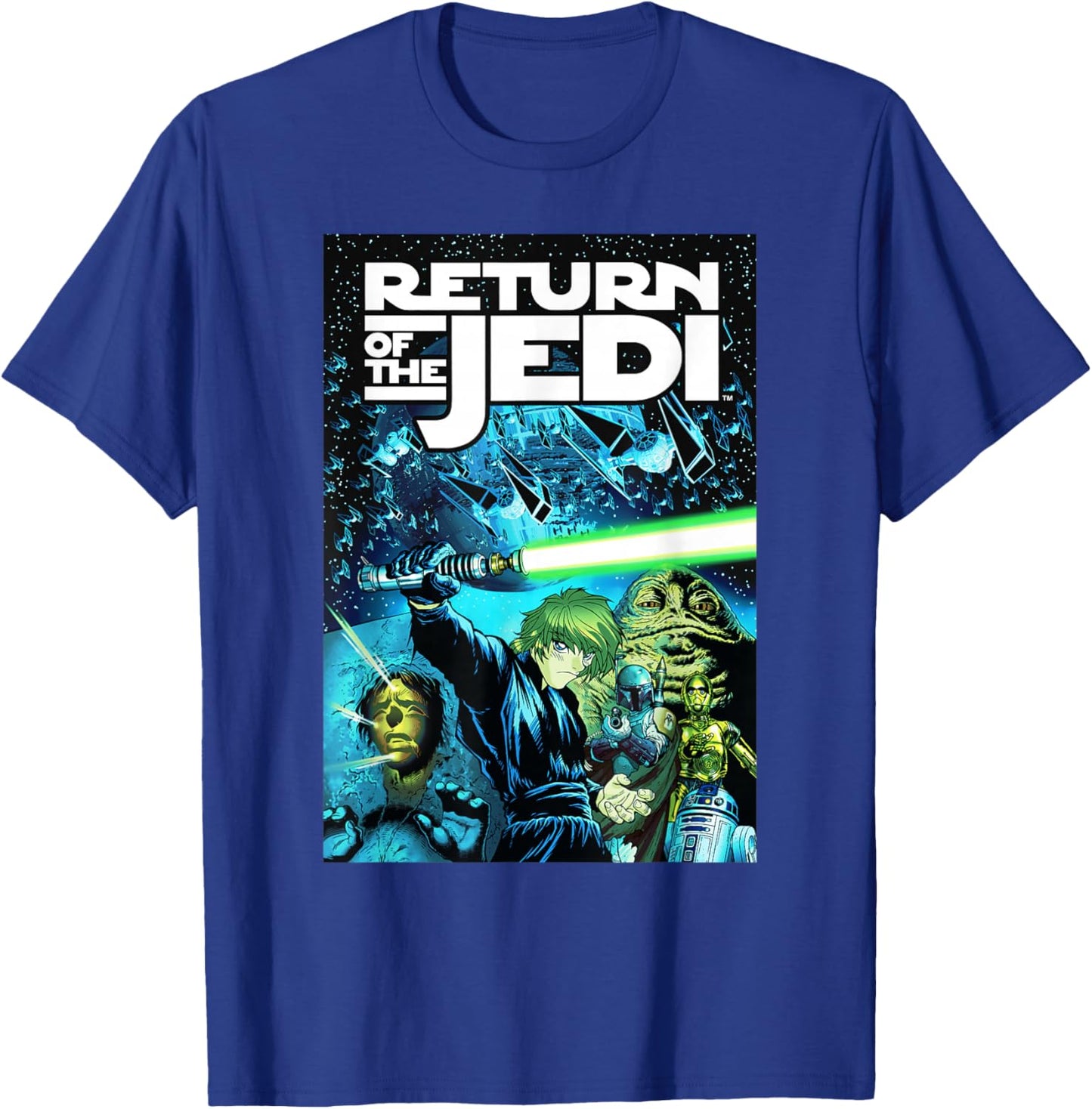 Star Wars Manga Style Return of the Jedi Poster T-Shirt - T-Shirt | Royal