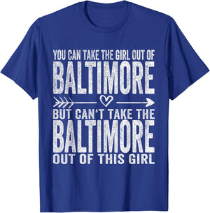 Girl Out Of Baltimore Maryland Hometown Home Baltimore T-Shirt - T-Shirt | Royal