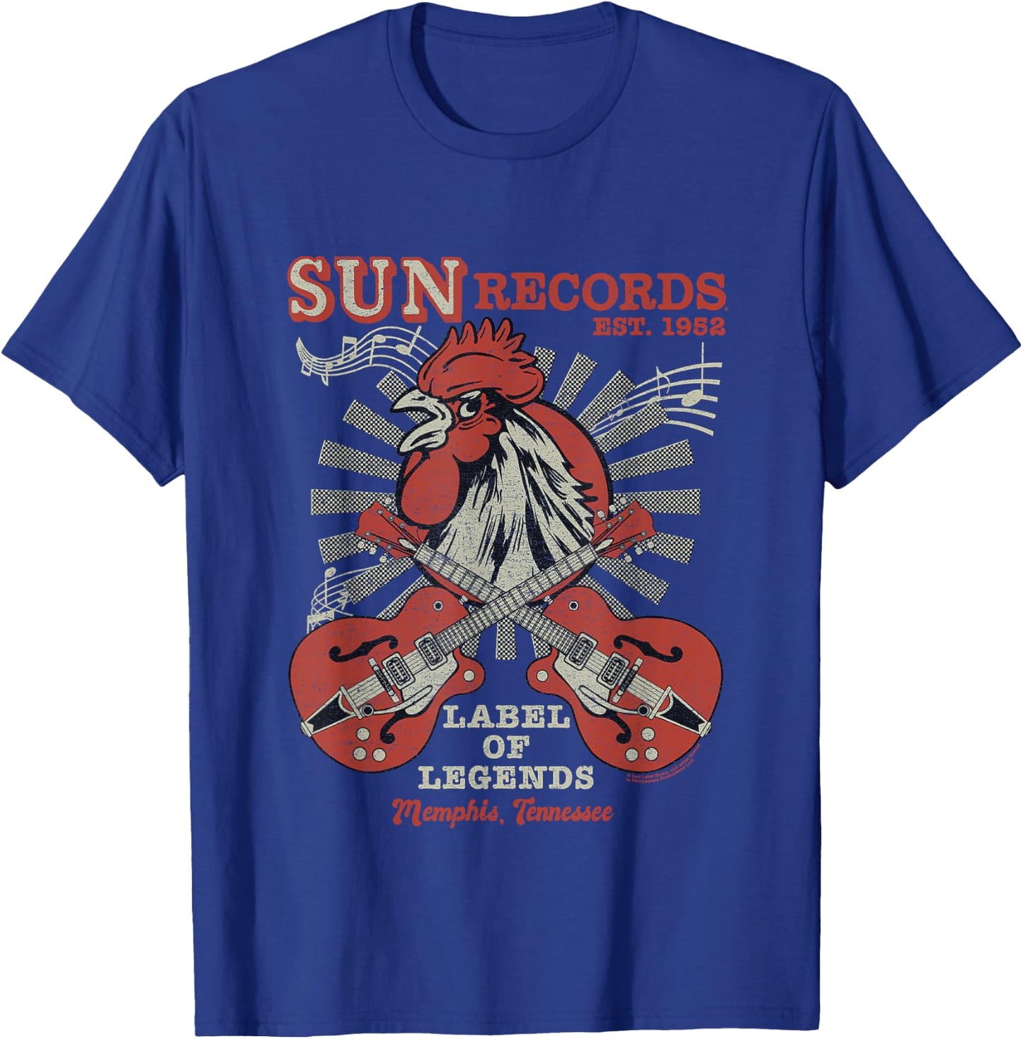 Sun Records Label of Legends T-Shirt - T-Shirt | Royal