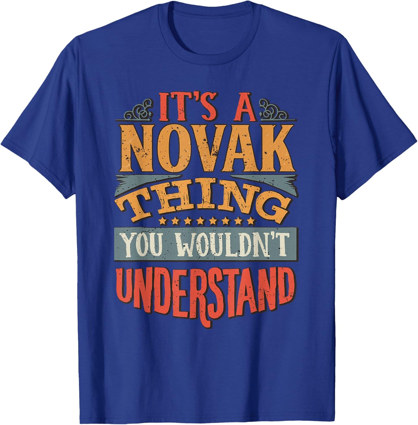 Novak Name T-Shirt - T-Shirt | Royal