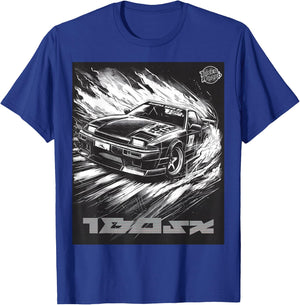 JDM 180sx Cool Drift Car 240sx Manga S13 Silvia Coupe Type X T-Shirt - T-Shirt | Royal