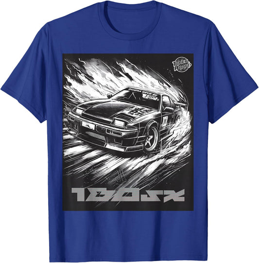JDM 180sx Cool Drift Car 240sx Manga S13 Silvia Coupe Type X T-Shirt - T-Shirt | Royal