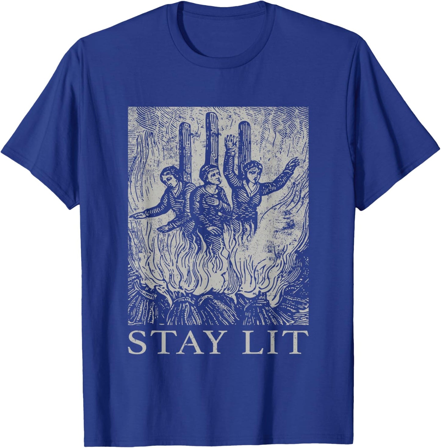 Occult Stay Lit Satan Devil Hell Unholy Antichrist Witch T-Shirt - T-Shirt | Royal