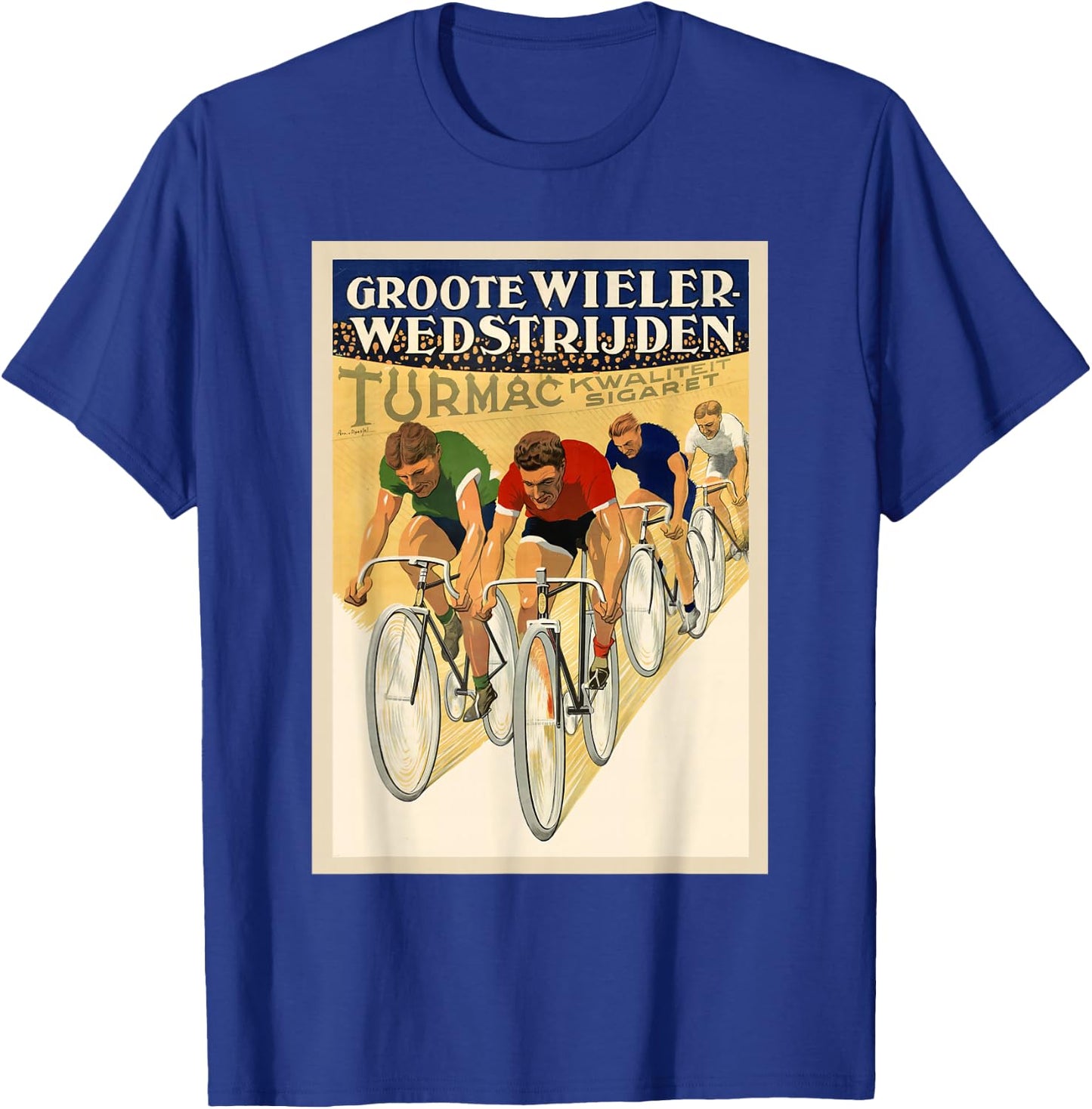 Bicycle Cycling Race Retro Vintage Racing Sports T-Shirt - T-Shirt | Royal